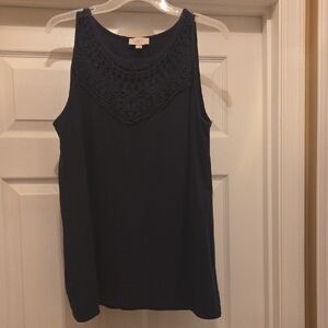 LOFT Navy Sleeveless Sweater